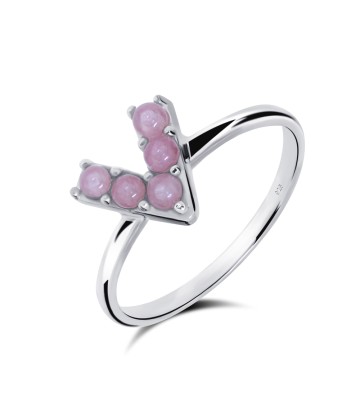 Rose Quartz Silver Rings NSR-2464-RQ 